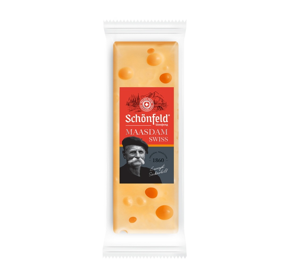 

Сыр полутвердый Schonfeld Swiss Maasdam 48% 150 г