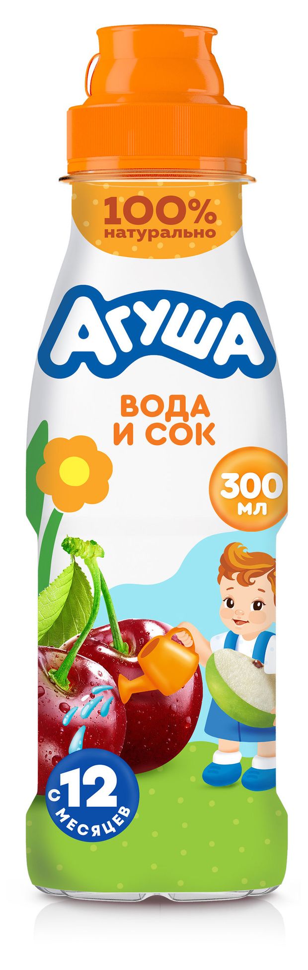 

Напиток сокосодержащий Агуша яблоко-вишня с 12 месяцев 300 мл