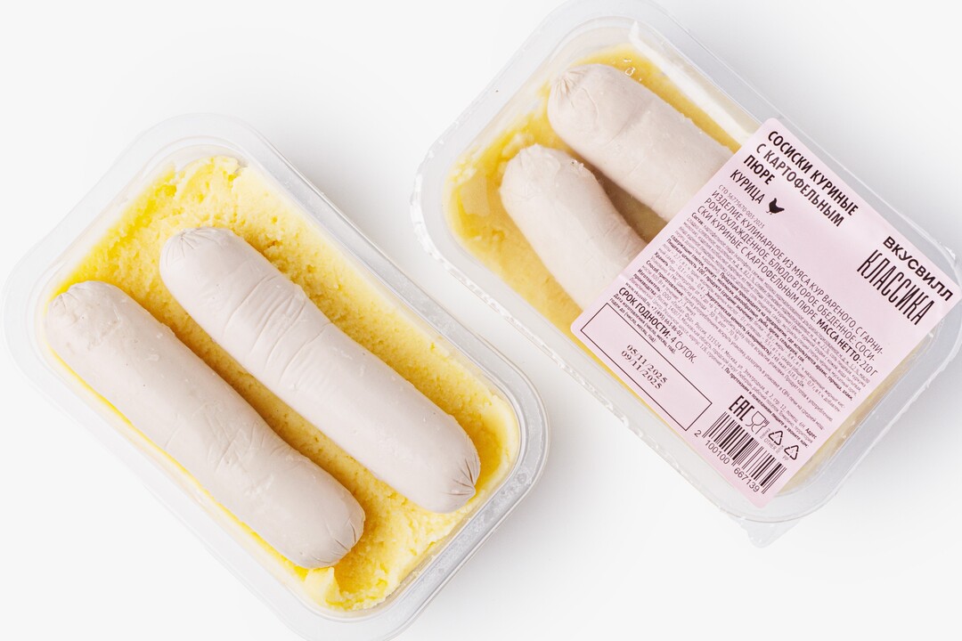 

Сосиски куриные с картофельным пюре 210 г