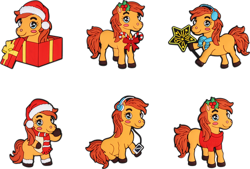 

Магнит Homeclub Рождественская Лошадка 7 см дизайн в ассортименте