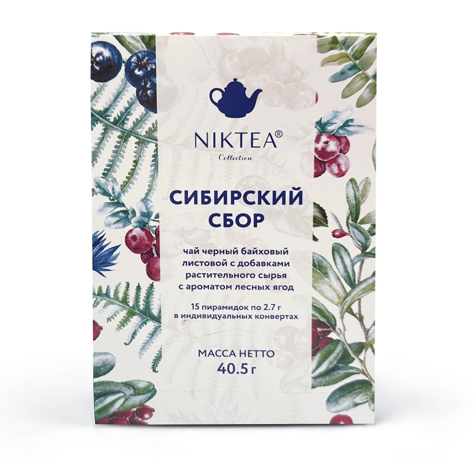 

Чай черный Niktea Сибирский Сбор 15 пирамидок 40.5 г