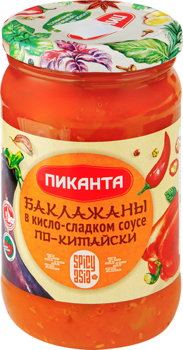 

Баклажаны Пиканта в кисло-сладком соусе по-китайски 360 г
