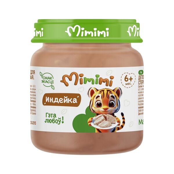 Пюре мясное Mimimi из мяса индейки с 6мес 80г ДП