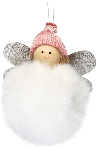 

Украшение елочное Homeclub Девочка пушистик мех 8 см 1 шт в ассортименте