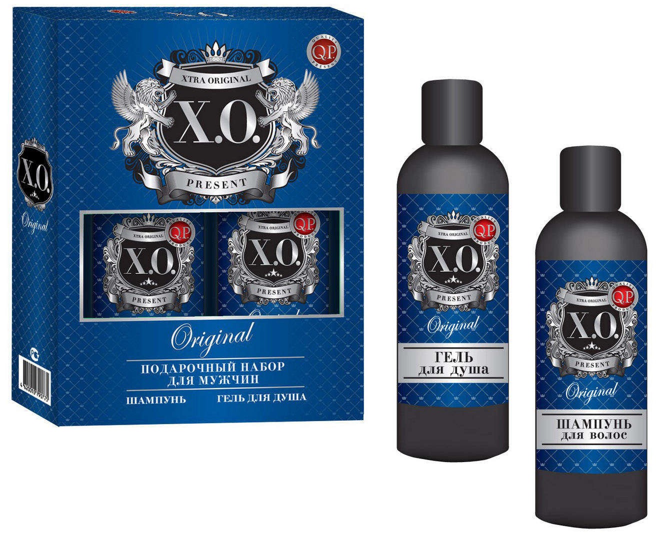 

Подарочный набор Q.P. X.O. гель для душа 250 мл, шампунь 250 мл