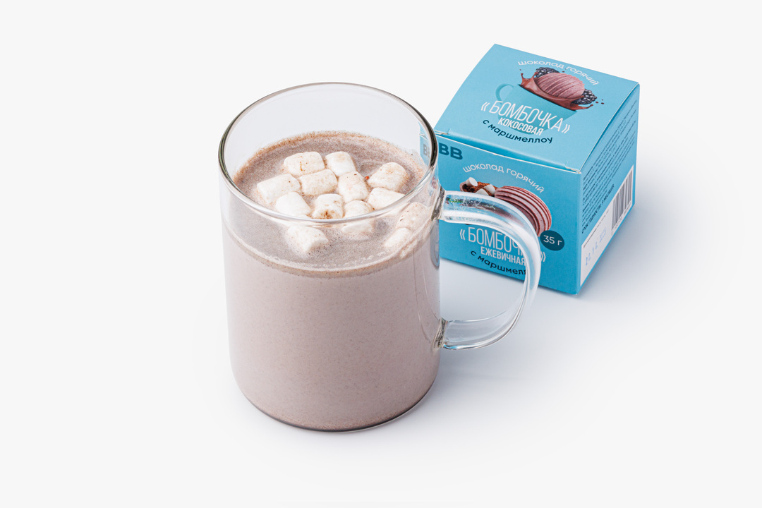 

Шоколад горячий ВкусВилл Бомбочка ежевичная с маршмеллоу 35 г