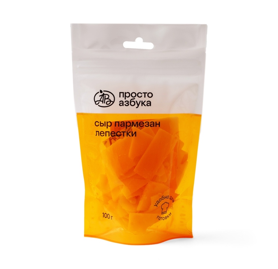

Сыр твердый Просто Азбука Пармезан лепестки м.д.ж в сух веществе 40% 100 г