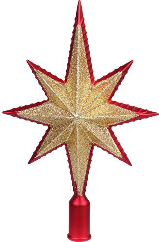 

Верхушка для елки HOMECLUB Звезда 23,5см, с глиттером Арт. HV2501-198/10S1, 1 шт, цвет в ассортименте