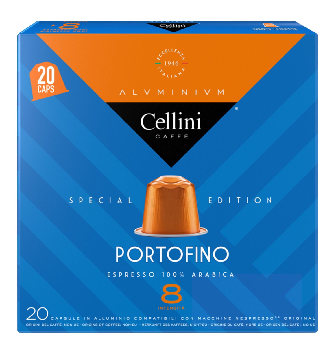

Кофе в капсулах Cellini Caffe Portofino жареный молотый 20 шт 110 г