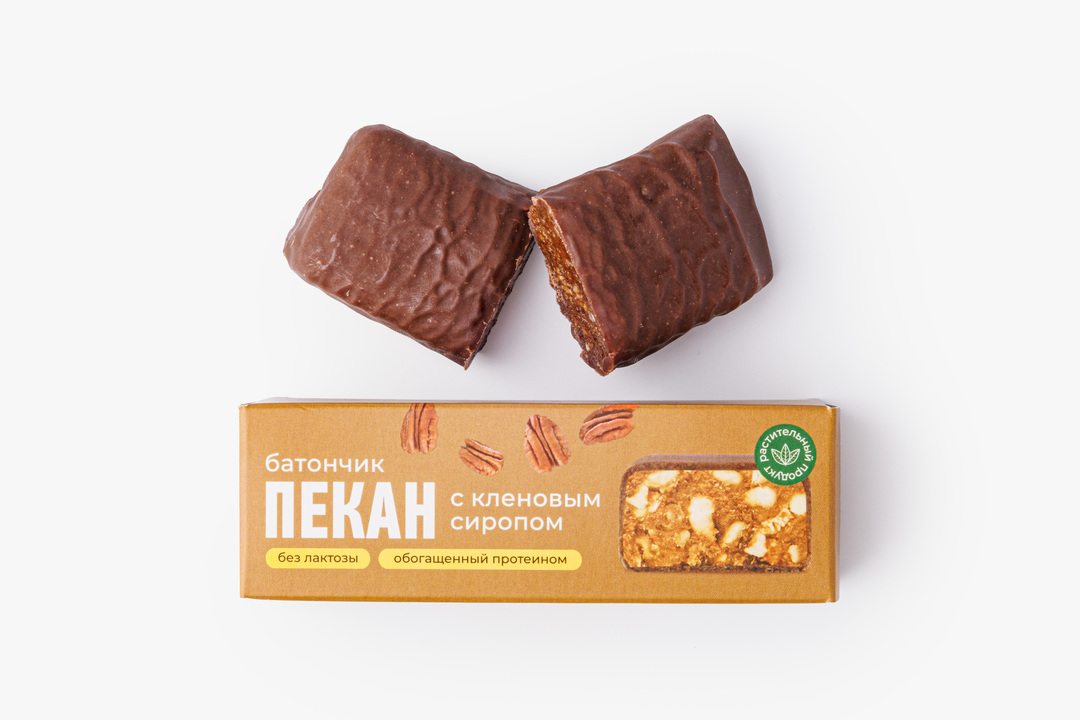 

Батончик шоколадный Пекан обогащённый белком веган 40 г