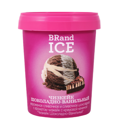 

Мороженое BRandICE Чизкейк шоколадно-ванильный, с ароматом чизкейка с кремовой начинкой, без змж, пластиковый стакан, 250 г