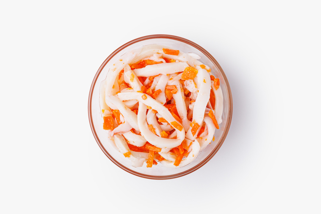 

Кальмар ВкусВилл командорский с морковью по-корейски 180 г