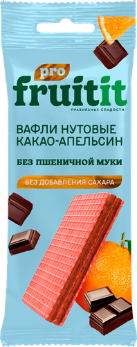

Вафли КФ Пермская Fruit it Pro нутовые какао-апельсин без сахара 35 г