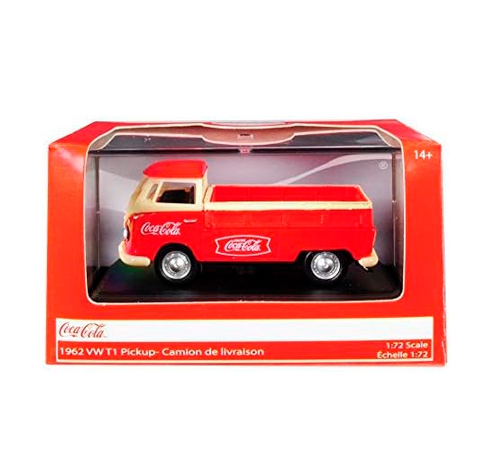 

Машинка Motor City модель Coca-Cola VW T1 Pickup, масштаб 1:72 (металлическая), возраст 14+