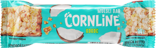 

Батончик из цельных злаков Cornline с кокосом и воздушным рисом 30 г