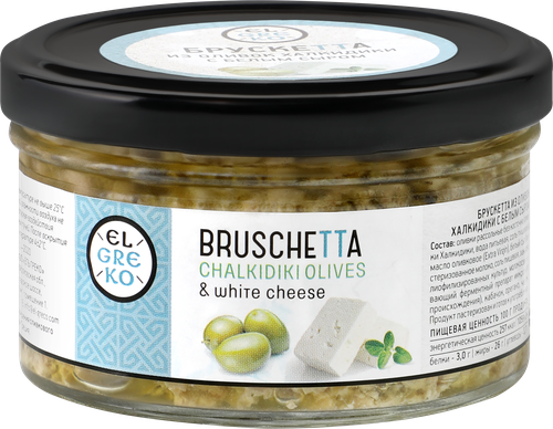 

Брускетта EVROS Ecogreece из оливок Халкидики с белым сыром