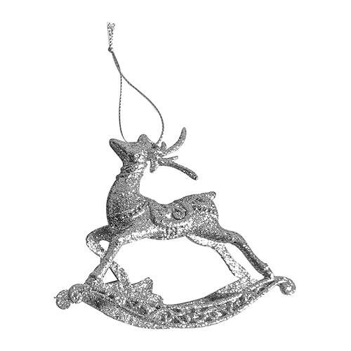 Украшение на ёлку Олень блестящий 11 см, 1 шт., цвет в ассортименте
