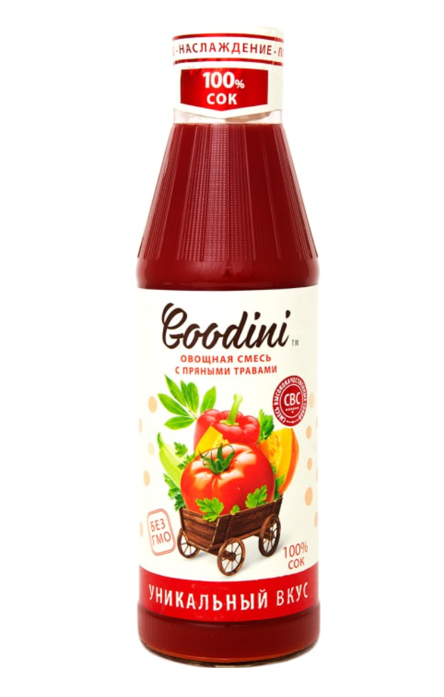 

Сок Goodini овощная смесь с пряными травами без сахара 750 мл