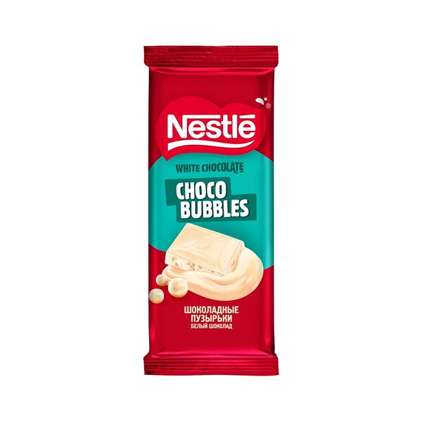 Шоколад белый Nestle пор шок пузырьки 70г