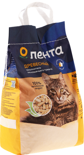 

Наполнитель древесный для кошачьего туалета Лента 4 кг