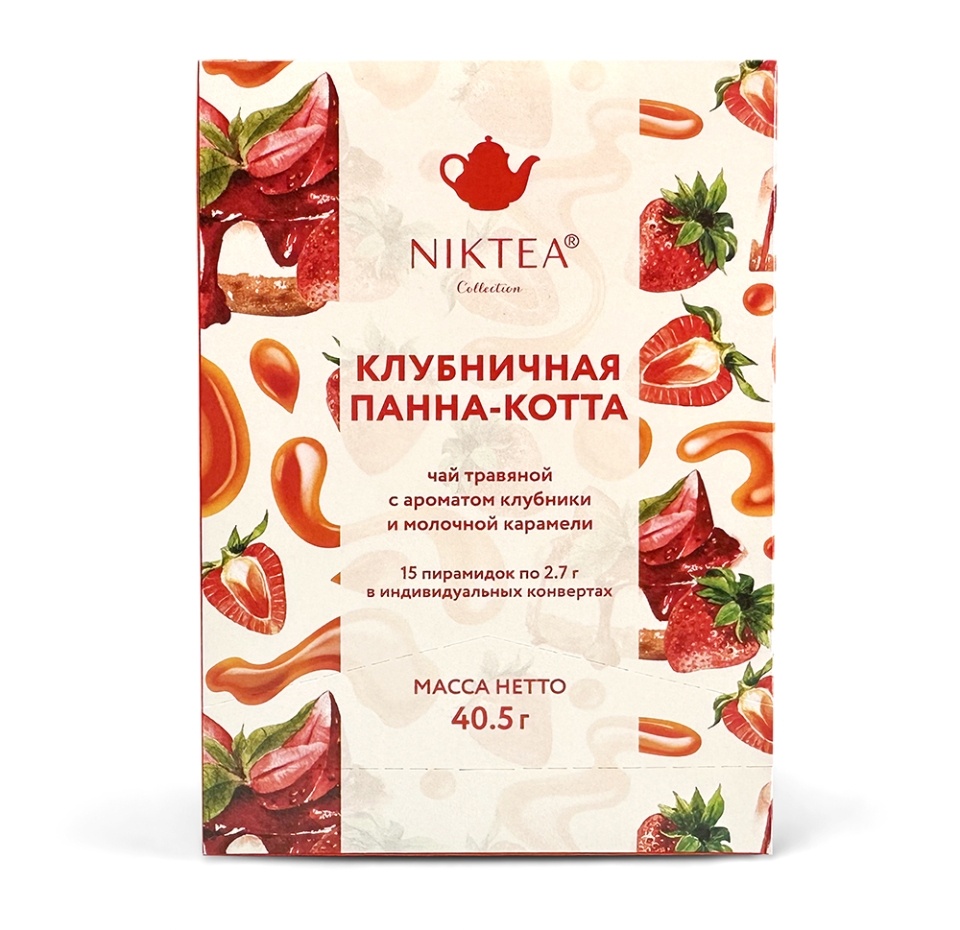 

Чай травяной Niktea Клубничная Панна-Котта 15 пирамидок 40.5 г