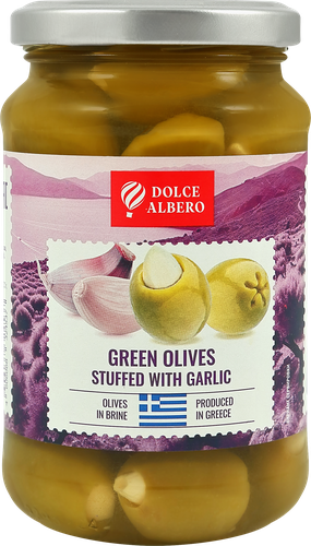 

Оливки с чесноком DOLCE ALBERO зеленые