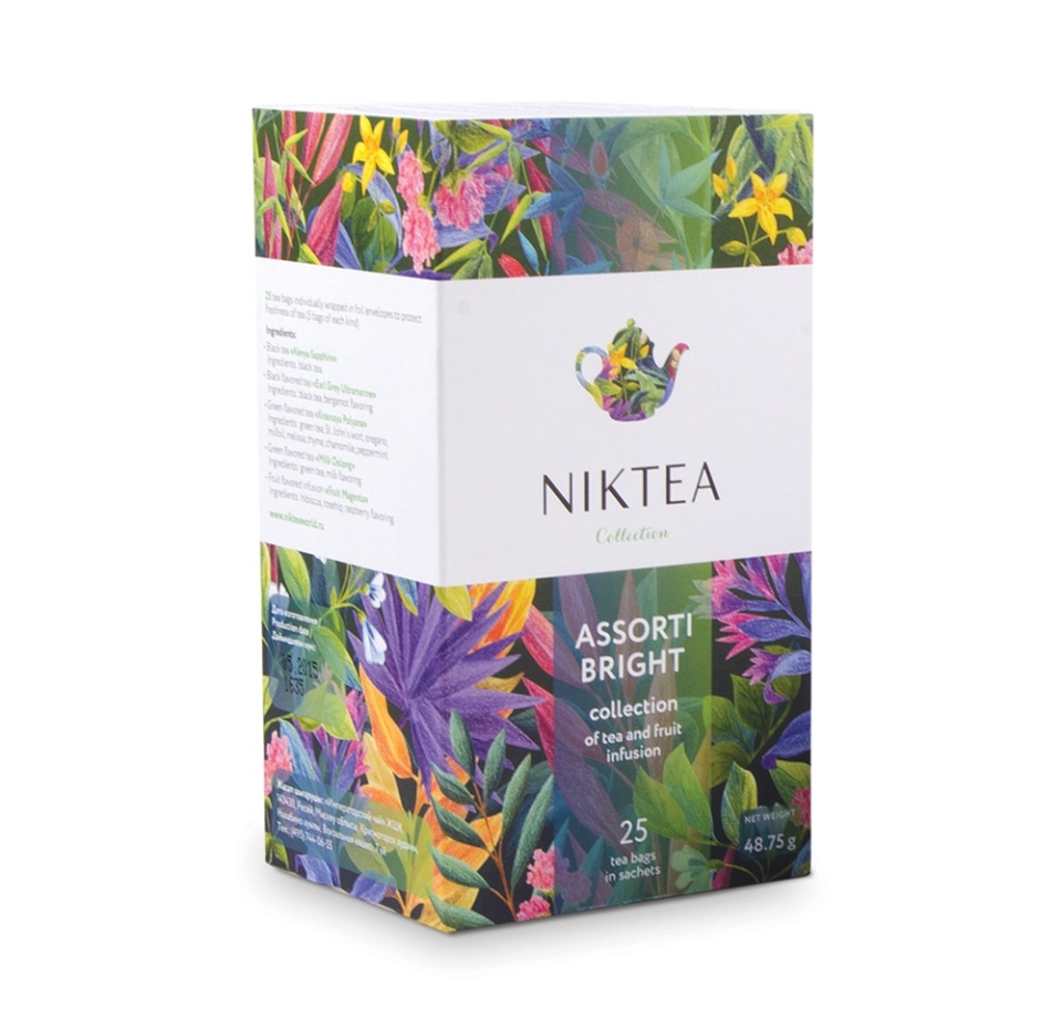 

Чай черный Niktea Assorti Bright Ассорти 25 пакетиков 48.75 г
