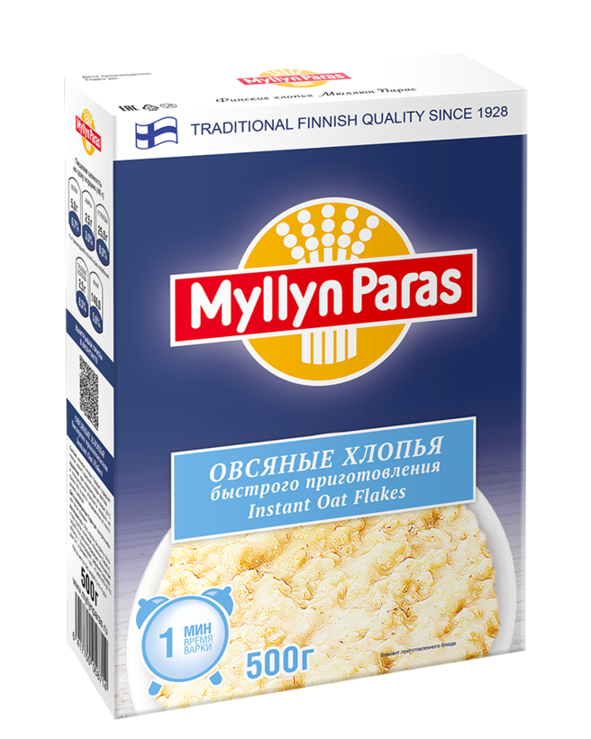 

Хлопья Myllyn Paras овсяные быстрого приготовления 500 г