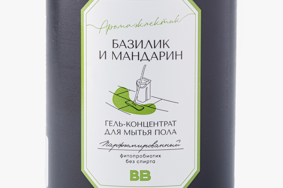 

Гель-концентрат ВкусВилл для мытья пола парфюмированный Базилик и мандарин 470 мл