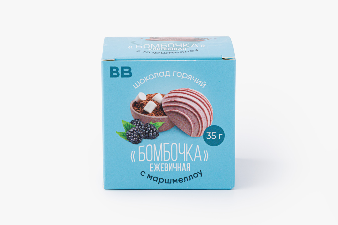 

Шоколад горячий ВкусВилл Бомбочка ежевичная с маршмеллоу 35 г
