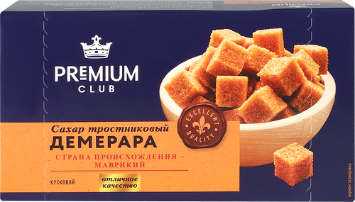 Сахар тростниковый Premium Club кусковой