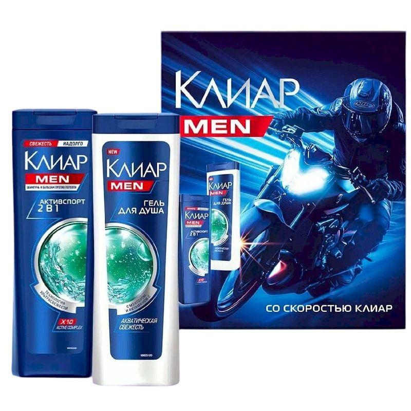 

Подарочный набор Клиар Men: Гель для душа 400 мл, Шампунь 400 мл