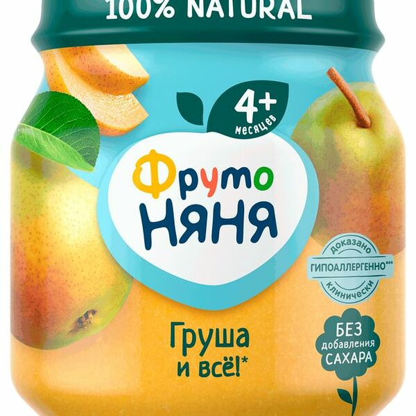 Пюре фруктовое ФрутоНяня из груш с 4 месяцев 100 г