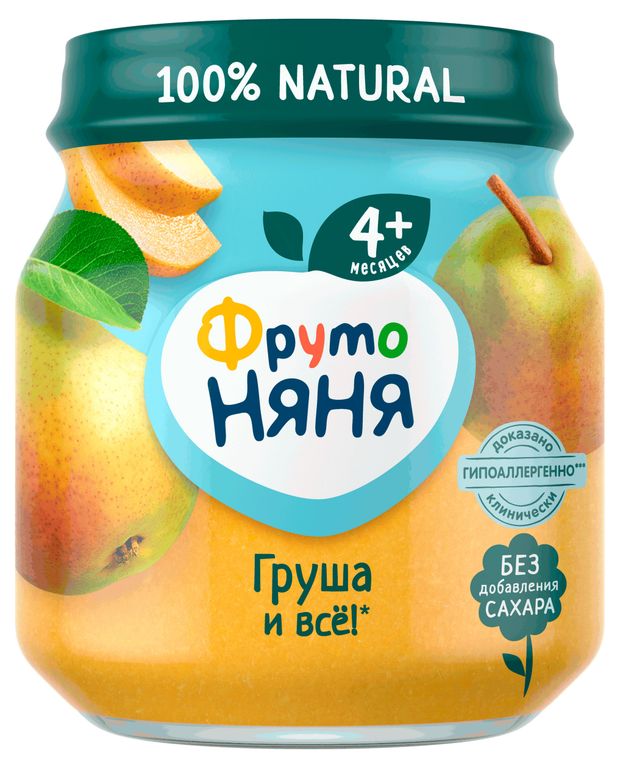 

Пюре фруктовое ФрутоНяня из груш с 4 месяцев 100 г