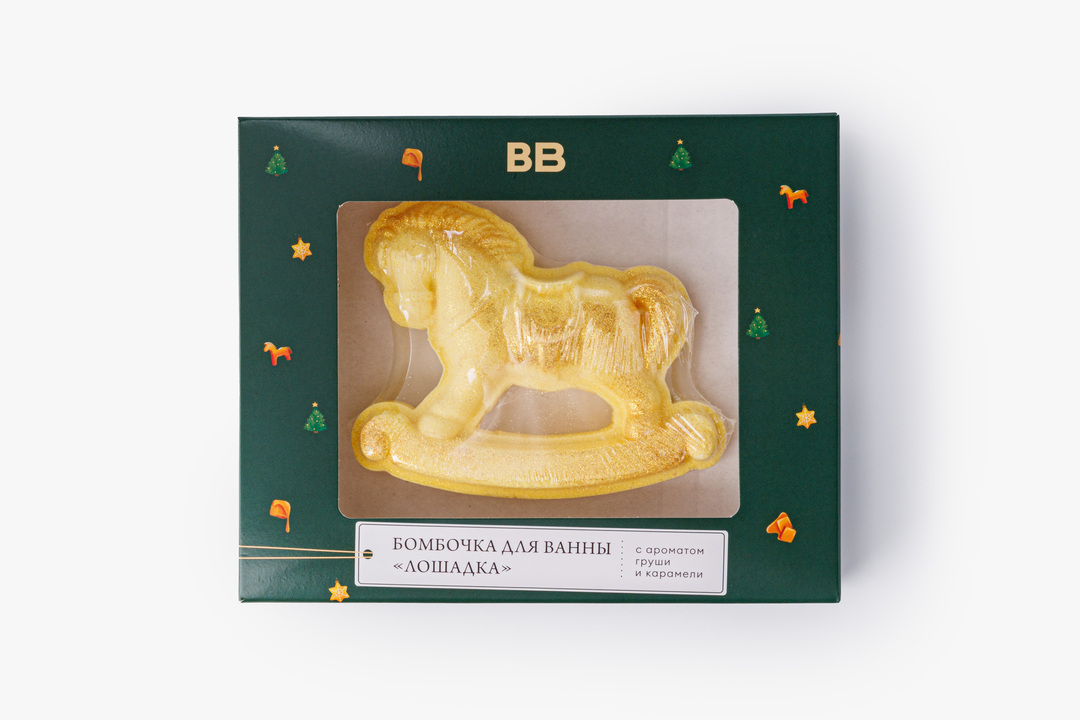

Бомбочка для ванны ВкусВилл Лошадка с грушей и карамелью 150 г