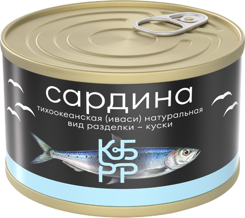 

Сардина тихоокеанская Курильский берег Иваси натуральная куски 250 г