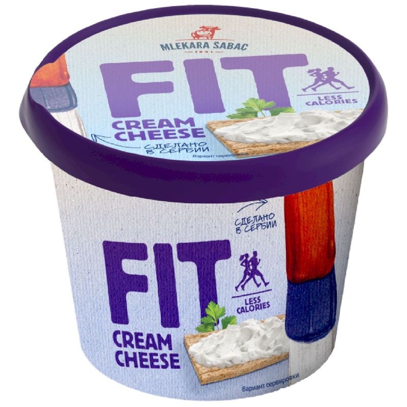 

Сыр творожный Mlekara Sabac Fit Cream Cheese 60% БЗМЖ 250 г