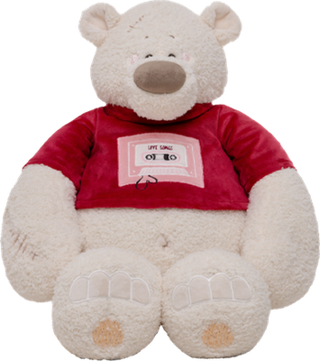 Игрушка мягкая Культ оф тойс (Kult of toys) Медведь Тато в бордовой майке экрю 38 см