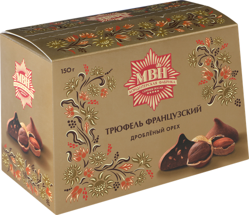 

Конфеты МВН Трюфель французский с дробленым орехом, сундучок 150 г