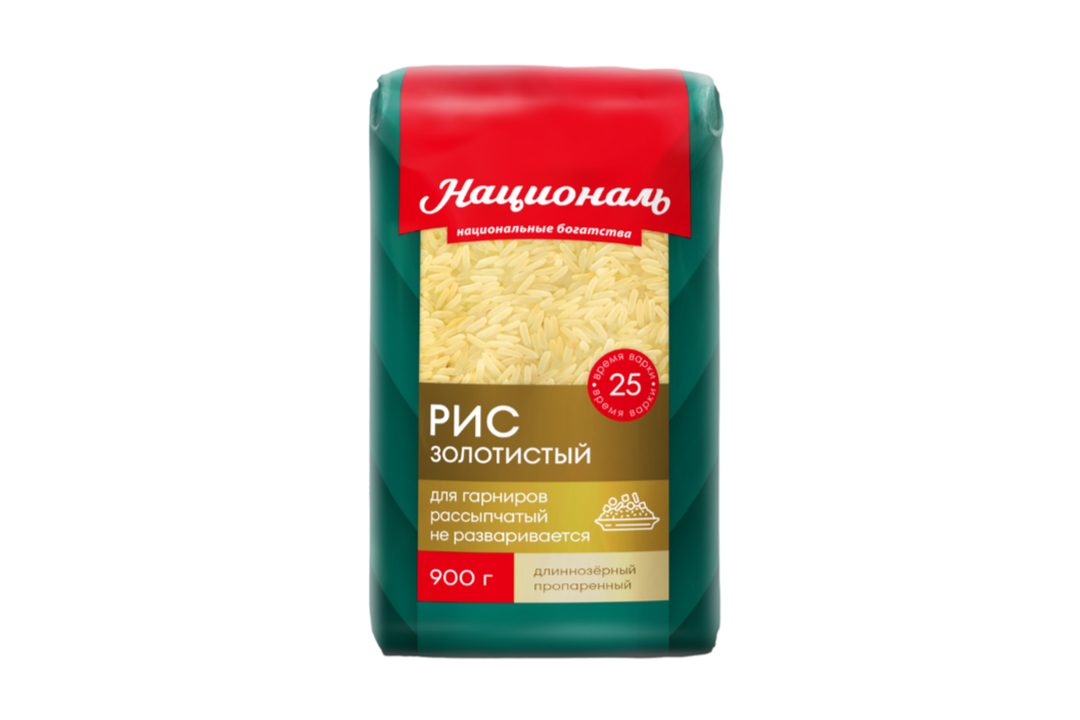 

Рис Националь Золотистый длиннозерный пропаренный 900 г