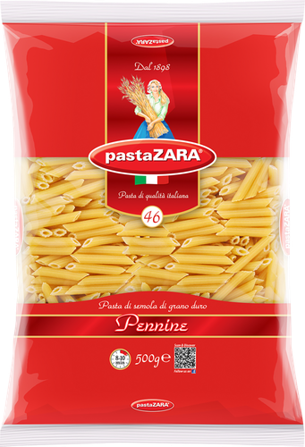 

Макаронные изделия Pasta Zara Pennine 46 Перья рифленые 500 г