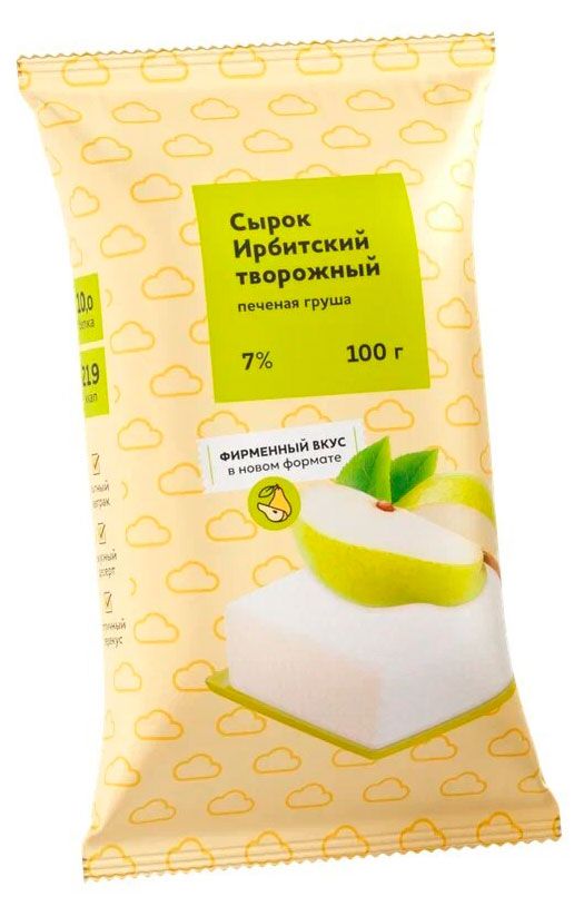 

Сырок творожный Ирбитский печеная груша 7% бзмж 100 г