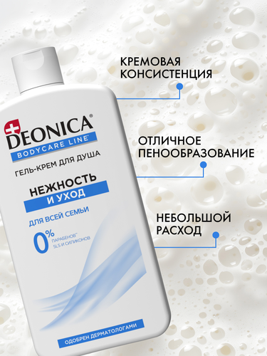 

Крем-гель для душа Deonica Нежность и уход 750 мл