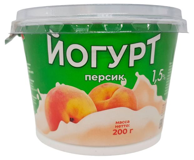 

Йогурт Алексеевское молоко персик 1.5% БЗМЖ 200 г