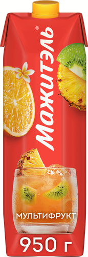 

Напиток сывороточно-молочный коктейль Мажитэль с соком и с витаминами Мультифрукт 950 г