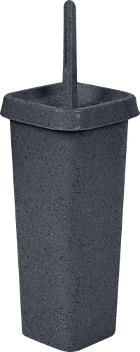 

Набор для туалета Spin&Clean Stone ершик и подставка закрытая темный камень