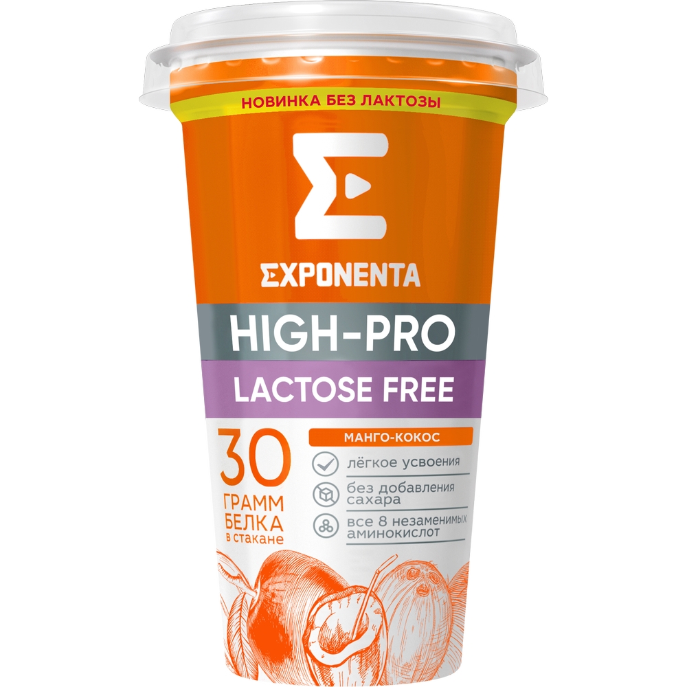 

Кисломолочный напиток Exponenta High-Pro обезжиренный Манго кокос 250 г