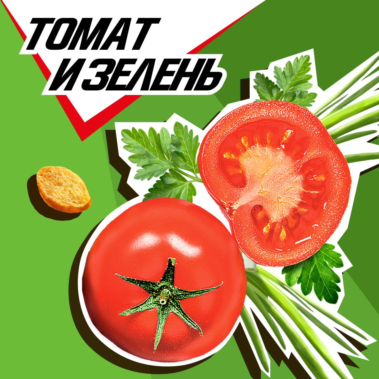 

Сухарики Хрусteam Багет Томат-Зелень 60 г