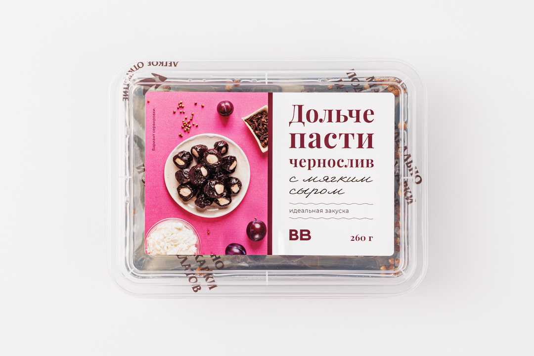 

Дольче пасти ВкусВилл чернослив с мягким сыром 260 г