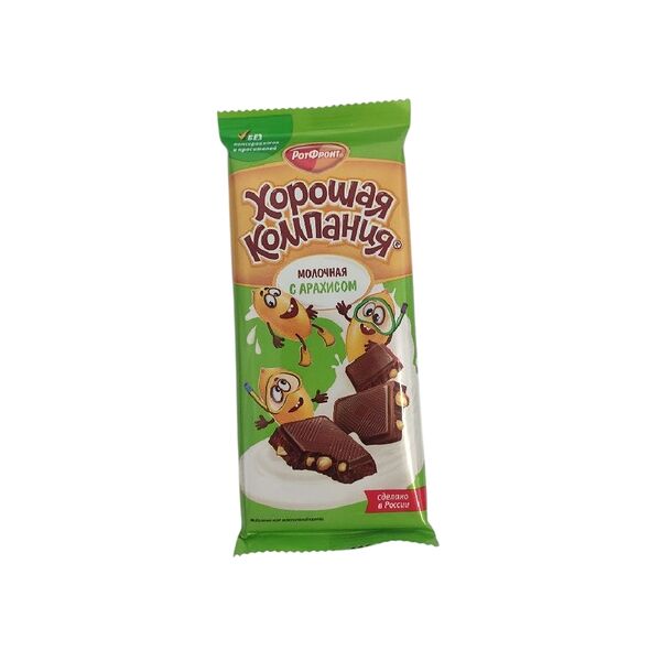 Конд.плитка Хорошая компания с арахисом 80г